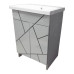 Пластиковая напольная тумба Chaos grey HPL 1022 gloss 50 см Пластиковая напольная тумба Chaos grey HPL 1022 gloss 50 см