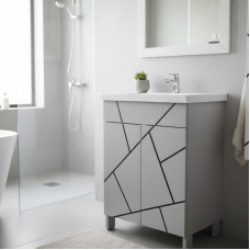 Пластикова тумба підлогова Chaos grey HPL 1022 gloss 50 см