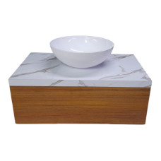 Пластиковая тумба Лями  3060mat 5145Gloss подвесная 50 см с чашей Mona