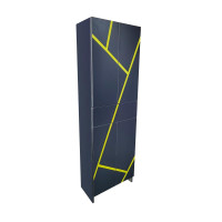 Пенал Mikola-M пластиковый напольный Антрацит grey&yellow 50 см Пенал Mikola-M пластиковый напольный Антрацит grey&yellow 50 см