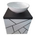 Пластиковая подвесная тумба Chaos black 70 см