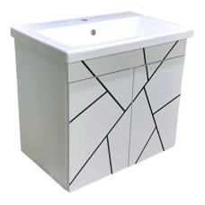 Пластиковая подвесная тумба TheMix Chaos black 55 см push