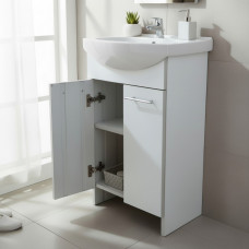 Тумба Mikola-M пластиковая 2.0 Grey с умывальником 50 см Тумба Mikola-M пластиковая 2.0 Grey с умывальником 50 см